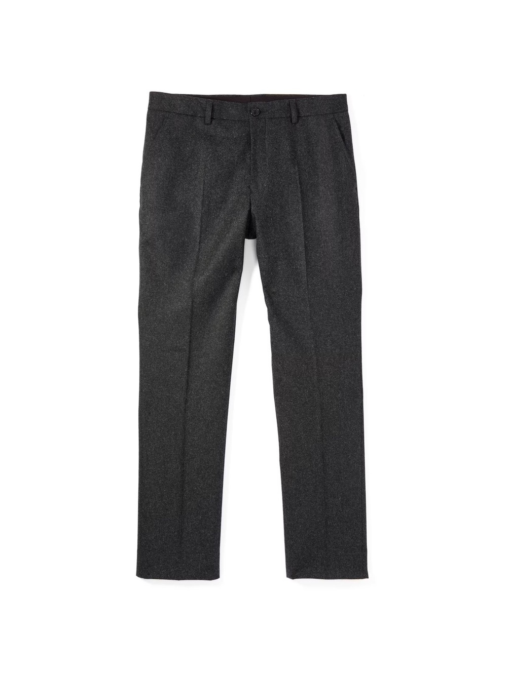 Wills Stretch Wool Blend Trousers Charcoal Gray Flat Front Dress Pants Men’s 34
